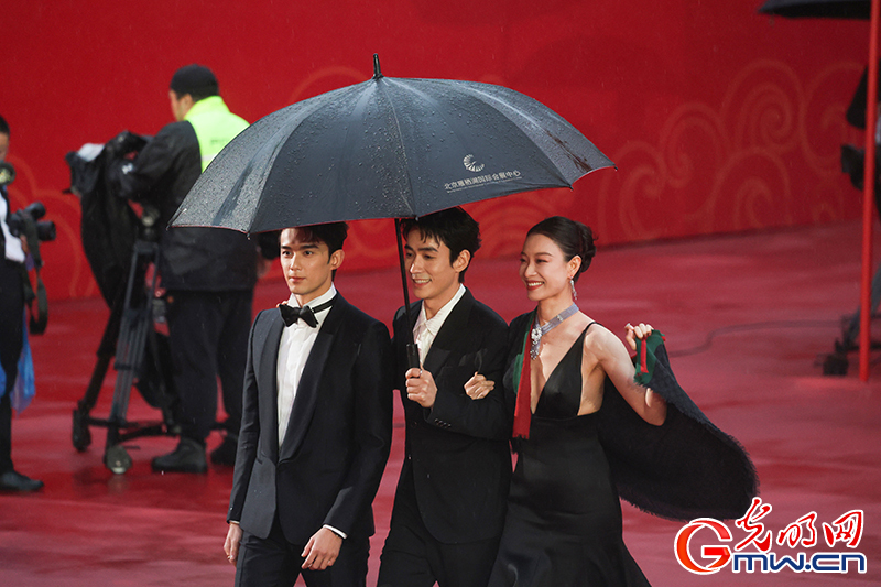 第十五届北京国际电影节开幕红毯仪式雨中举行